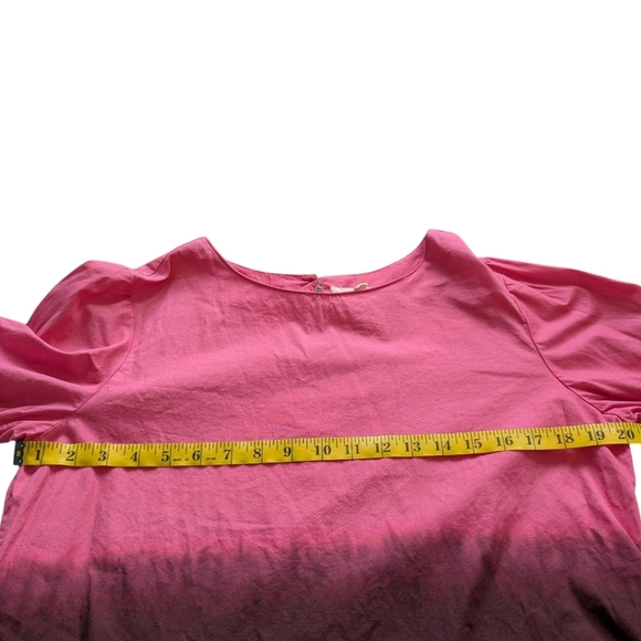 Anthropologie Porridge Dorothea Blouse Dainty Cottage Women M Retro Pink Dip Dye - Picture 10 of 11